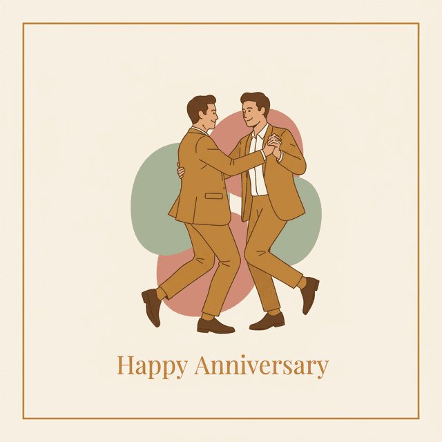 The same card remixed to show two grooms